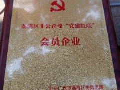 122cc太阳集成游戏实业党支部入选首批荔湾区“党建红联”会员企业